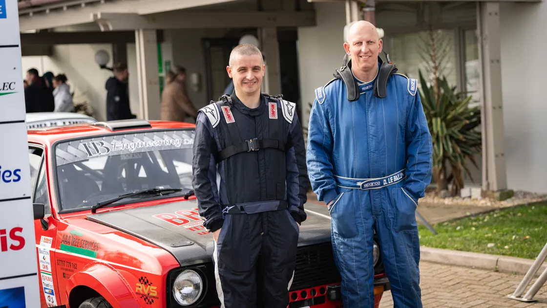 Ross Le Noa and navigator Derek Le Bailly, who joined the Jersey driver in Guernsey for the first time this year