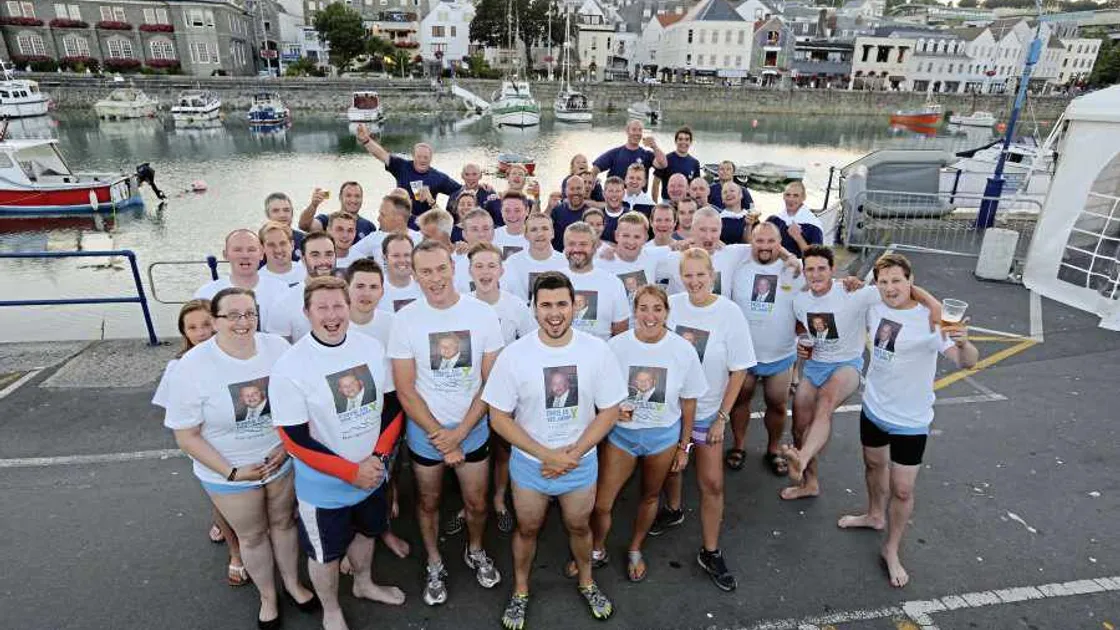 Harbour plunge in memory of JESCC operator