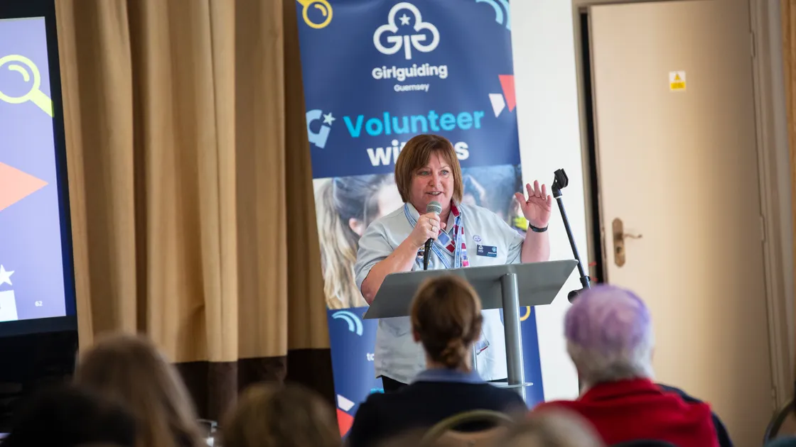 Bailiwick Girlguiding commissioner Colette Merrien.  (Picture by Peter Frankland, 34778583)