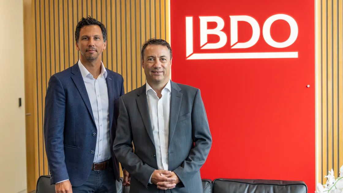 C5 Alliance managing director Chris Ash, left, and BDO managing director Richard Searle.