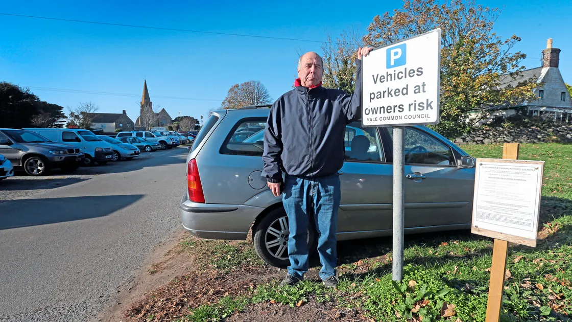 Vale junior constable Bill Cohu said that the proposed arrangement between the Vale Commons Council and Traffic & Highway Services to tackle the problem of vehicles dumped in the Vale Church car park was a great compromise, but planning permission was needed. (Picture by Steve Sarre, 23145906)