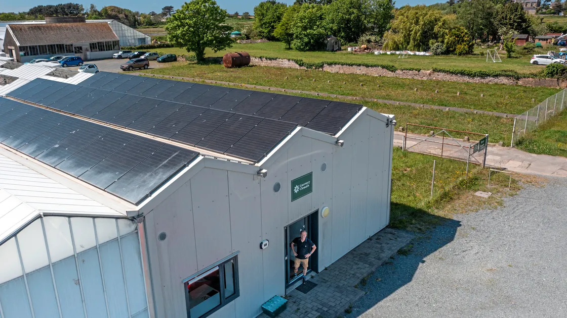 Guernsey Clematis general manager Paul Ingrouille said the roof panels were installed in July 2023 and fitted well with how the business operates.