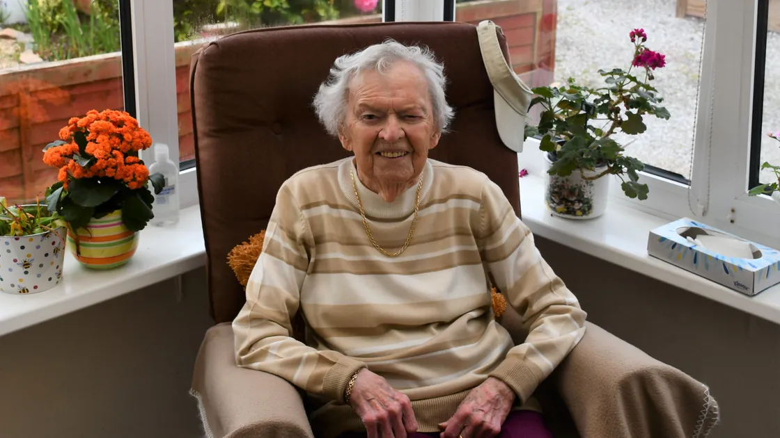 Millie Foss, who represented Guernsey in tennis before the Occupation, at her Vale home. (Picture by Benoit Mahieux, 32035084)