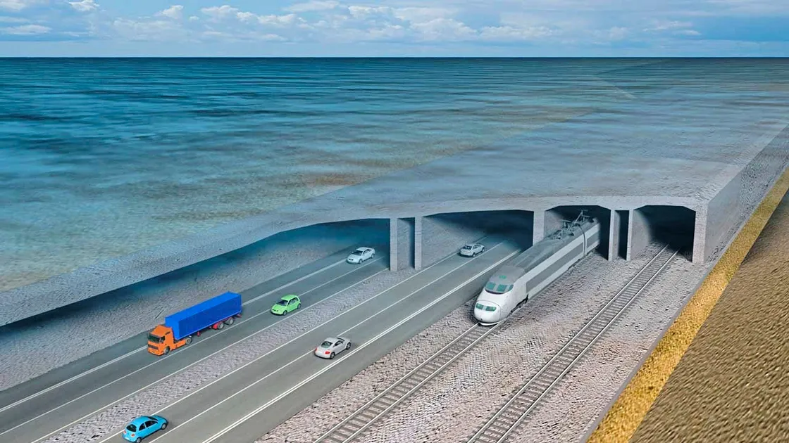 Anne Moloney, from the engineering firm Ramboll, said that constructing a fixed link betwen Guernsey, Jersey and France would be a significant but not ‘overwhelming’ undertaking and pointed to The Fehmarn Belt, above, an 18km link that will connect Denmark and Germany via an immersed road and rail tunnel. (25451446)