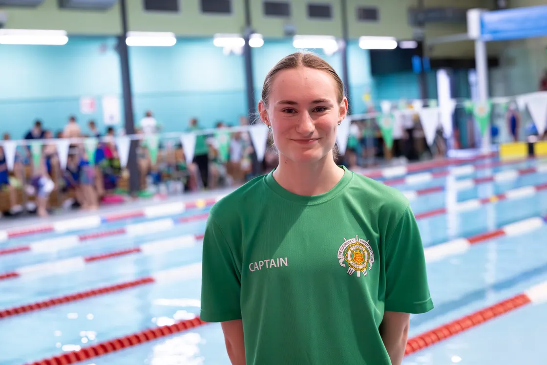 17-year-old Emma Bourgaize was the club’s other representative in the Guernsey swim team in Glasgow.