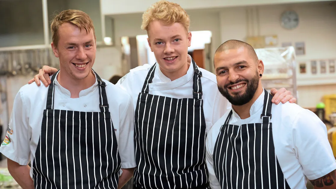 The three Sueco chefs who will be showing off their signature dishes on the Pavillion K&B stage kitchen at the GP Homelife Show, left to right, Matt Simpson, Bradley Travers and Patricio Filipe. (Picture by Peter Frankland, 19521003)