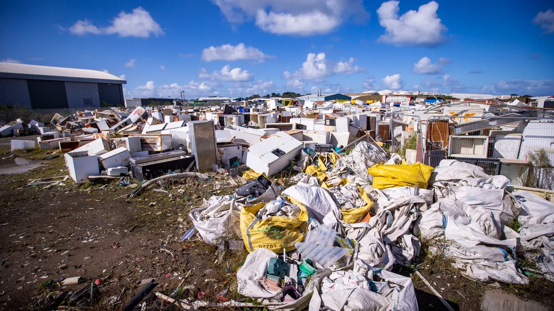 Guernsey Waste operations manager Sarah Robinson said it was sorting the huge number of old fridges and freezers that have been mounting at Longue Hougue for the past four years awaiting removal to specialists in the UK. Now laws have been extended to the island allowing their export to take place. (Pictures by Sophie Rabey, 32094086/57)