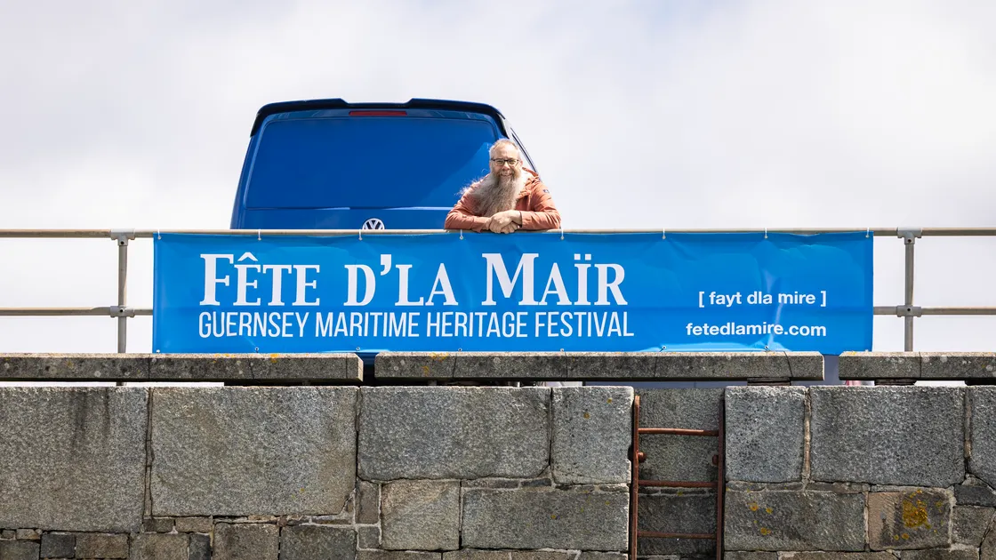 Organiser Marcel Lenormand on the Crown Pier where maritime heritage festival Fete d’la Mair is launching tomorrow. 			 	 (Picture by Sophie Rabey, 34782181)