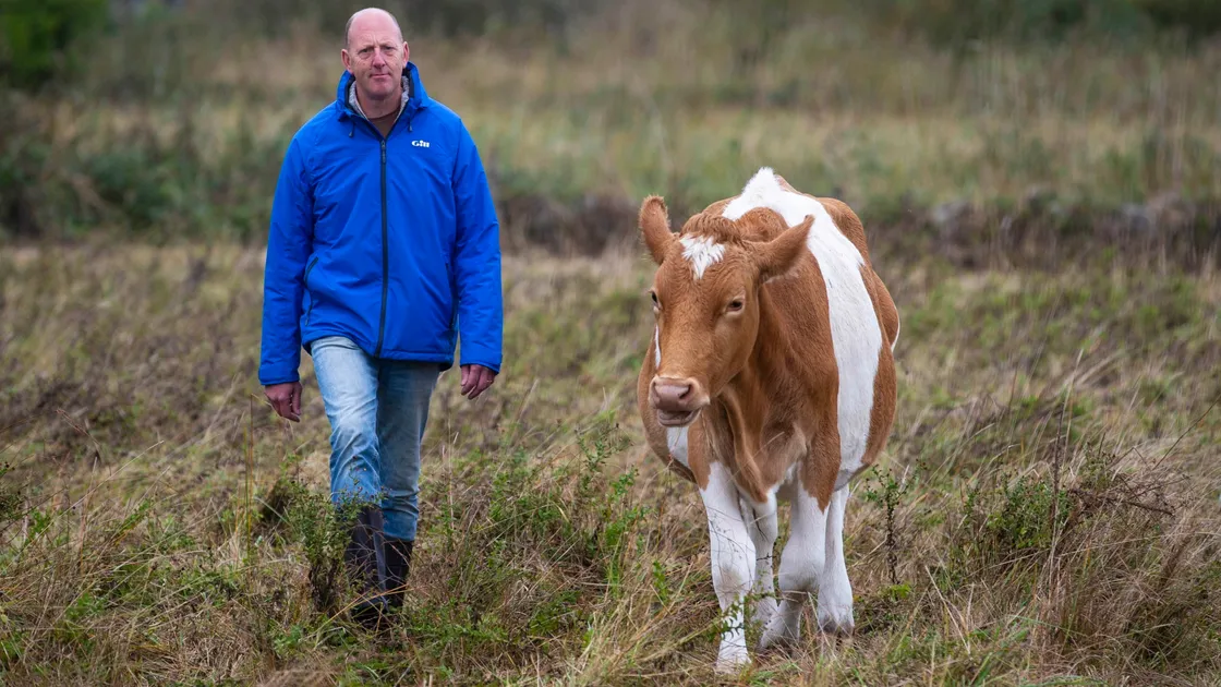 Dave Bartram, who has a long history of volunteering in the environmental sector and has been part of the Guernsey Conservation Volunteers for 23 years, is the new manager of La Societe Guernesiaise’s conservation herd. (Picture by Peter Frankland, 28769967)