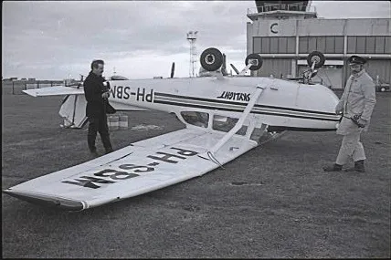 No.2 – A Dutch owned Cessna 172 was flipped onto its back at Guernsey Airport during the great storm of ‘87