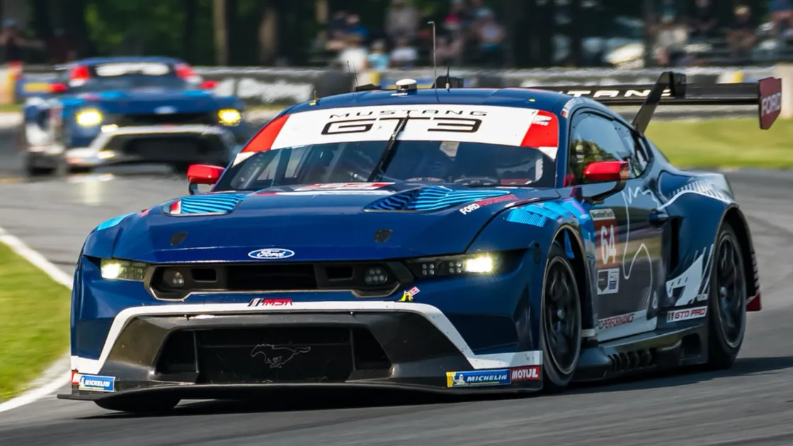 The No 64 Ford Mustang had set off in eighth after being significantly off the pace of the top Ferrari and Corvettes in qualifying.