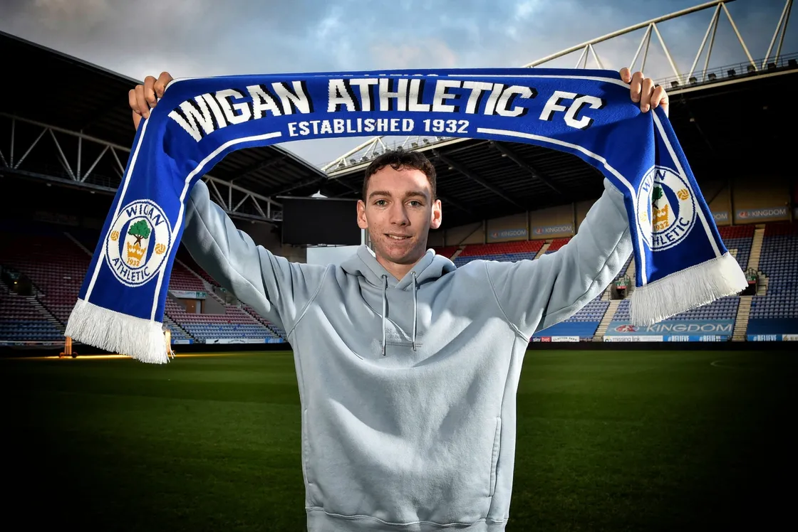 Adams signed for Wigan Athletic in February last year. (Picture from Bernard Platt/Wigan Athletic)