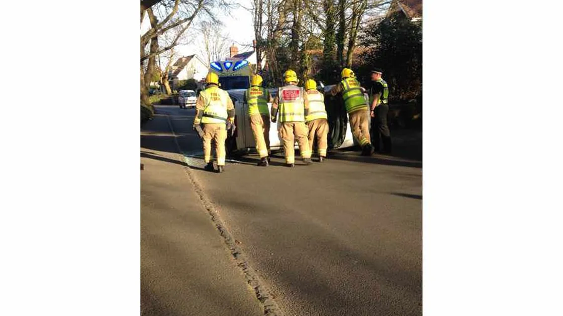 Woman taken to hospital after crash