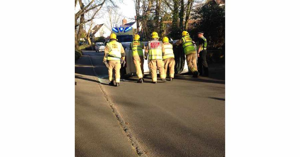 Woman taken to hospital after crash