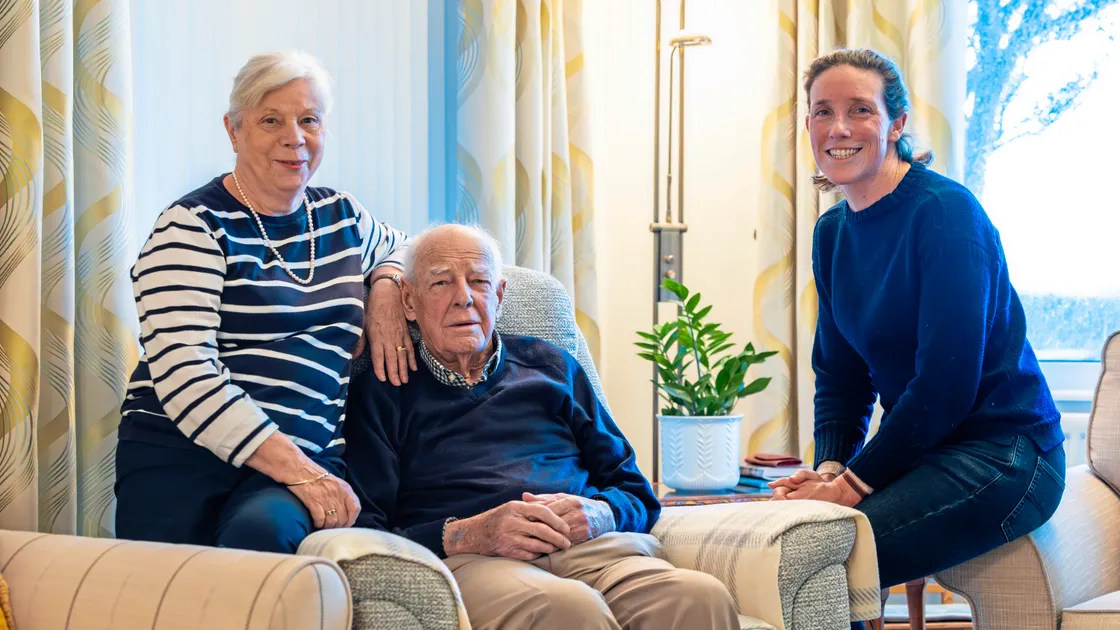 Policy & Resources president Lindsay de Sausmarez, right, with George and Ruby Allez