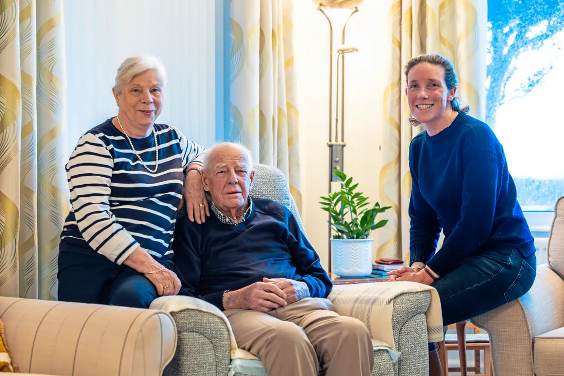 Policy & Resources president Lindsay de Sausmarez, right, with George and Ruby Allez