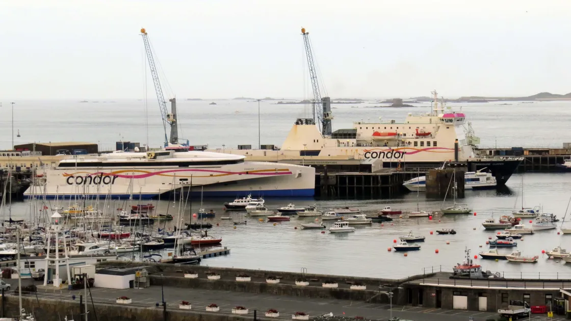 Condor Liberation and Commodore Clipper in St Peter Port. (25747099)