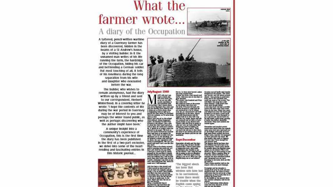 Discovery of lost Occupation diaries sparks mystery