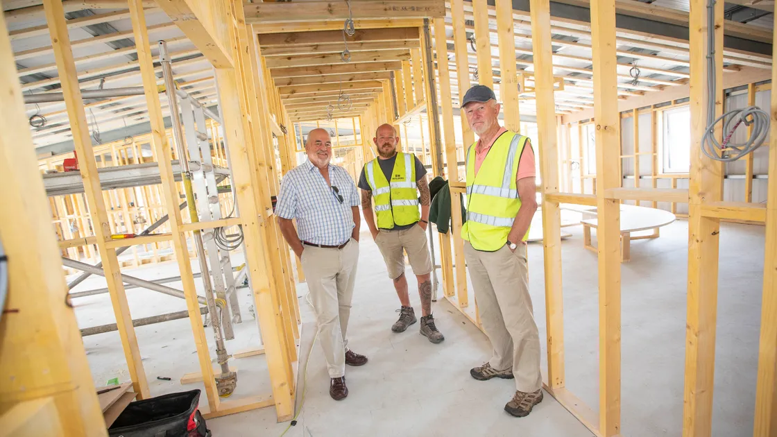 Directors Mike Tidd, left, and Angus Bodman, right, with project manager Gareth Billien. (Picture by Peter Frankland, 31158085)