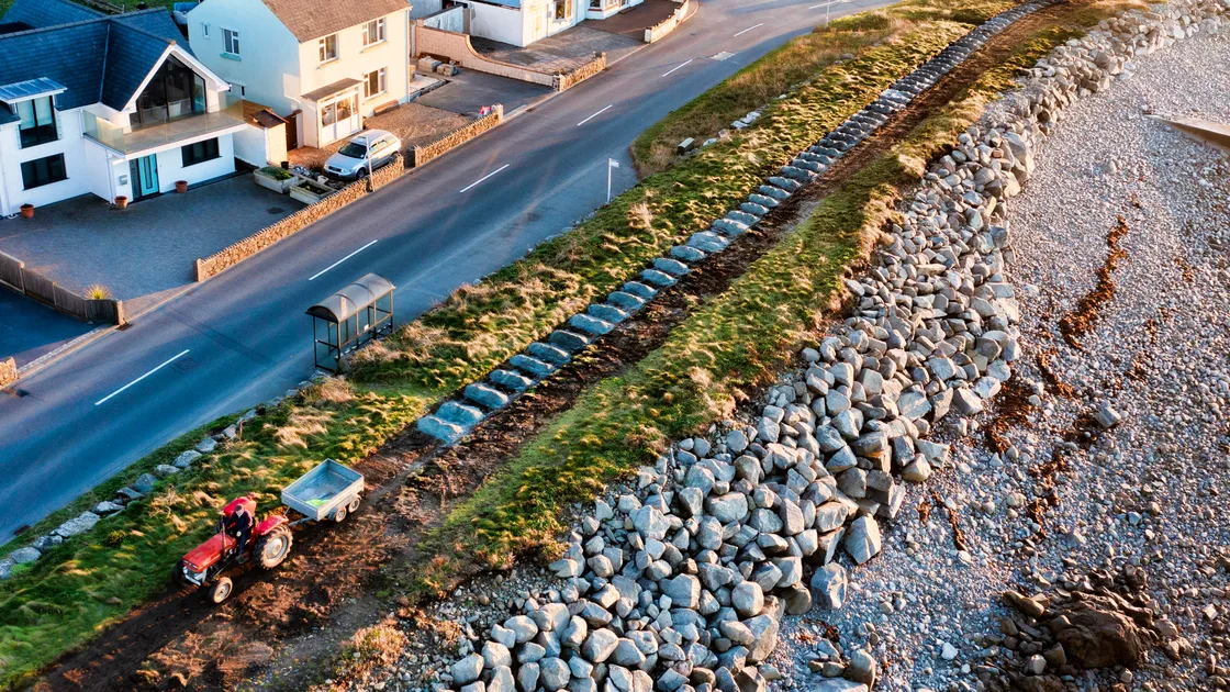 A new pathway was cut closer to the road in a bid to reduce the amount of storm damage in the future. (Pictures by Peter Frankland, 30335052)