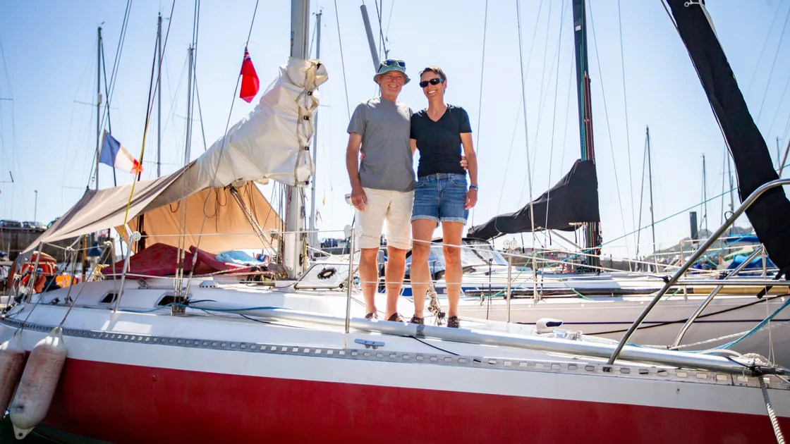 French yacht owners Alexandra and Olivier were visiting the island for the first time. (Picture by Luke Le Prevost, 31138862)