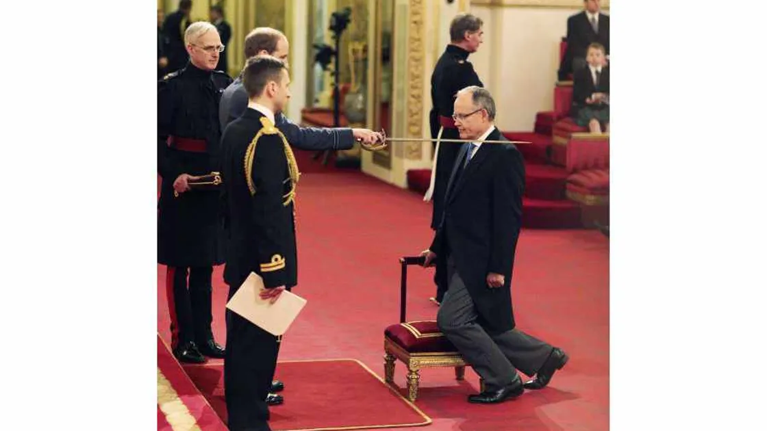Bailiff at the palace to receive knighthood