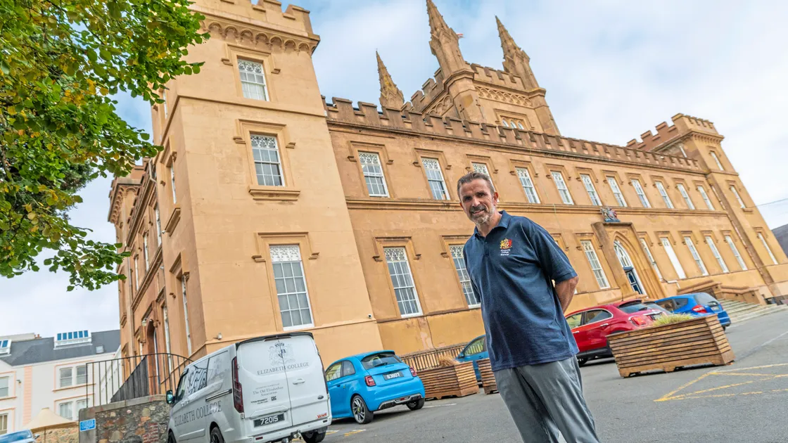 James Couchman, bursar at Elizabeth College, wants to complete the lime render of the school buildings.