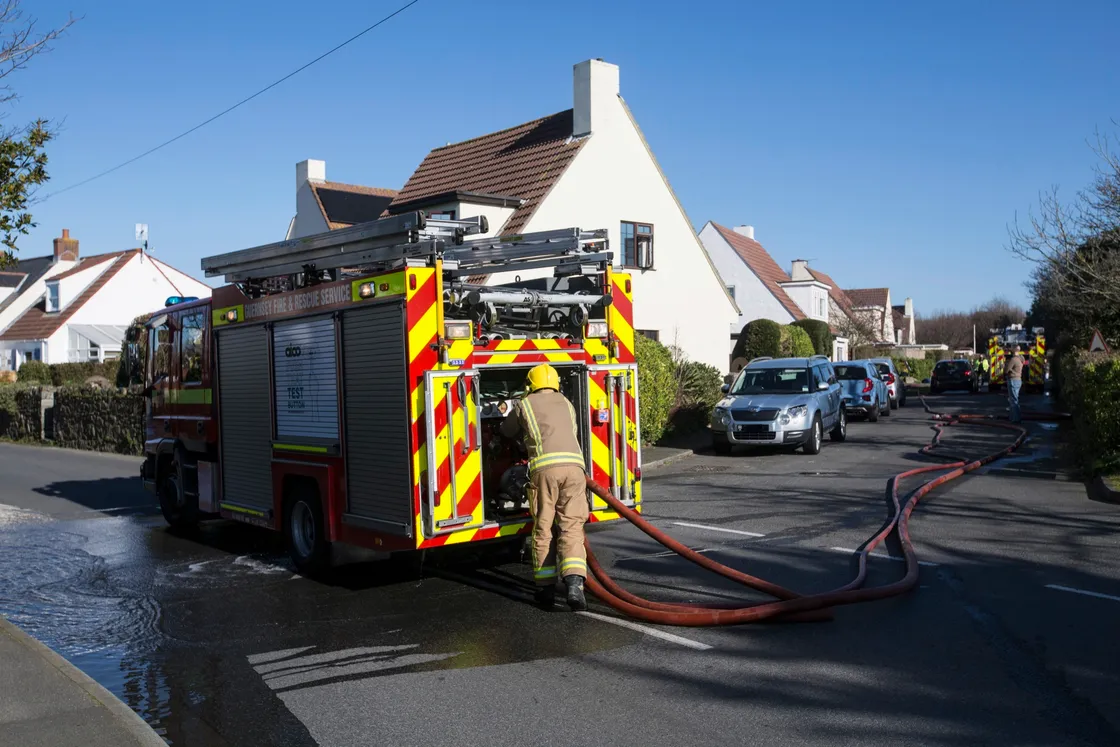 The fire service arrived on the scene shortly after 2pm on Saturday. (Picture by Adrian Miller, 29286903)