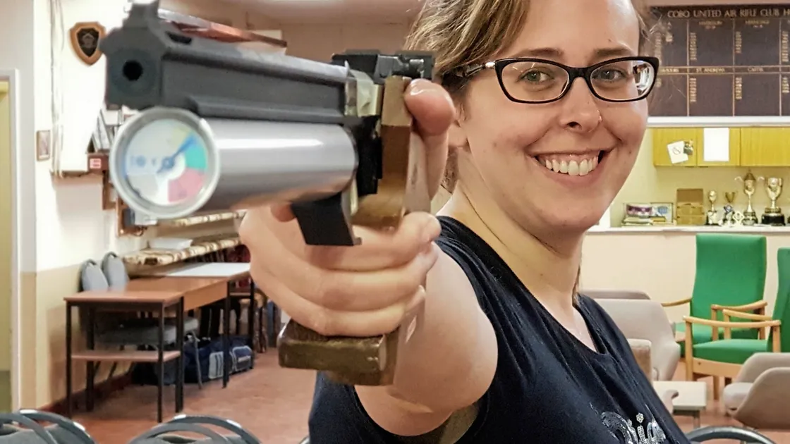 The 2019 island air pistol champion Heather Rose. (24066396)