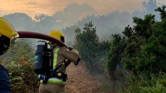 La Corbiere pine fire needs 800m of hose reel to quell