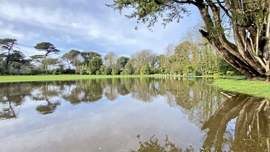 Some areas of Saumarez Park have flooded due to the heavy rainfall yesterday and overnight. (Picture by Tony Curr, 29209845)