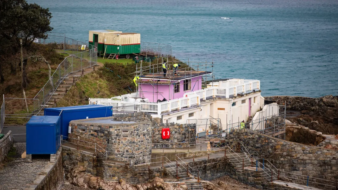 Regular users of La Vallette are happy with the temporary changing rooms which have been put in while the area is regenerated, but fear that parking difficulties are keeping people away. (Picture by Peter Frankland, 29116459)