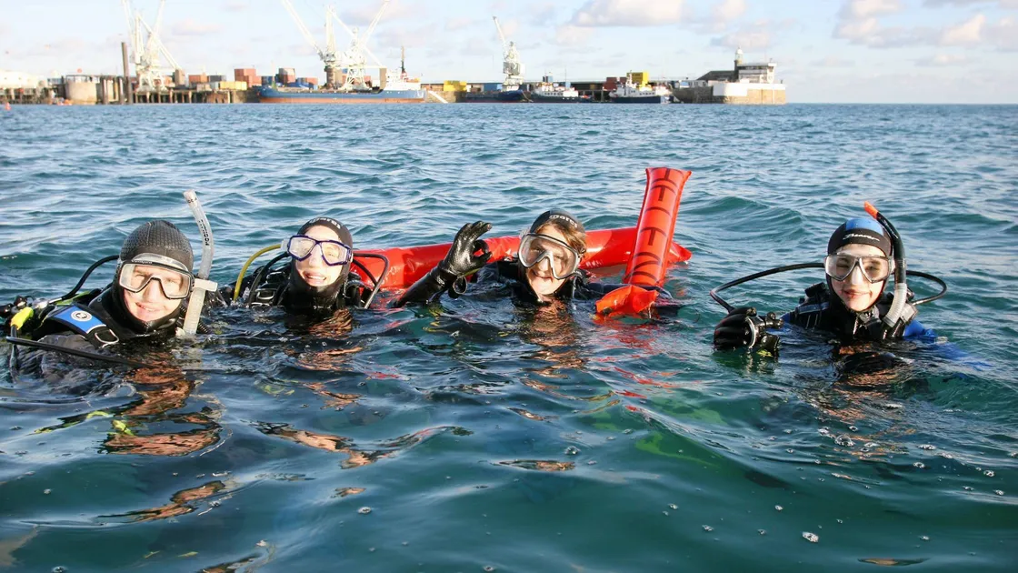 Donkey Divers in 2009 in St Peter Port Harbour on Christmas Day. Picture by Adrian Miller. (29055825)