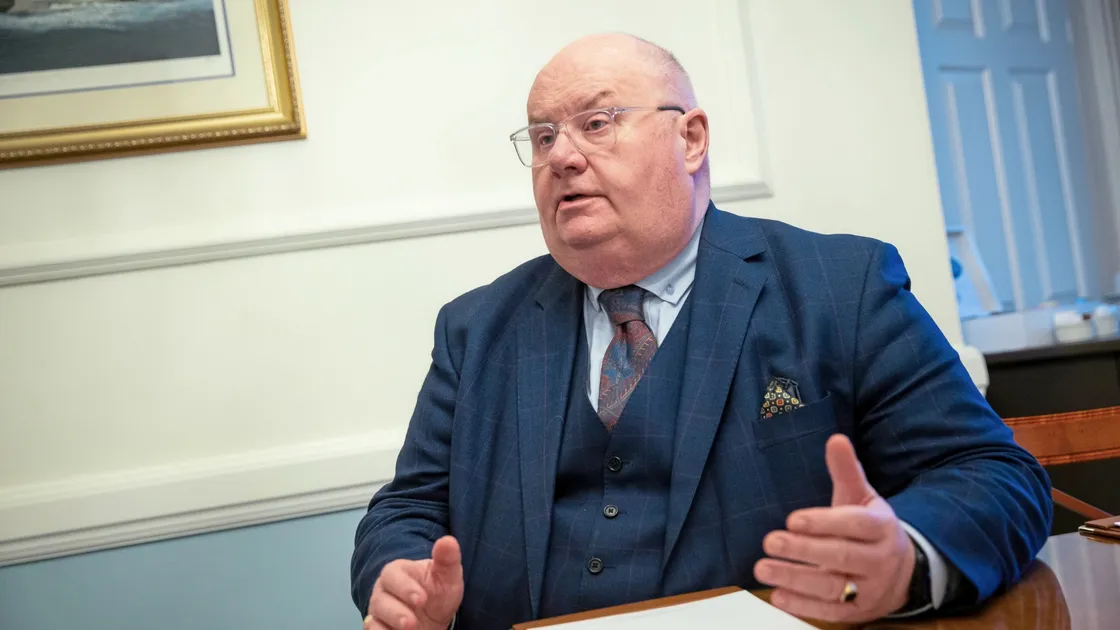 UK Special Envoy for post-Holocaust issues Lord Eric Pickles was in the island yesterday for a talk at the OGH. (Picture by Peter Frankland, 32966637)
