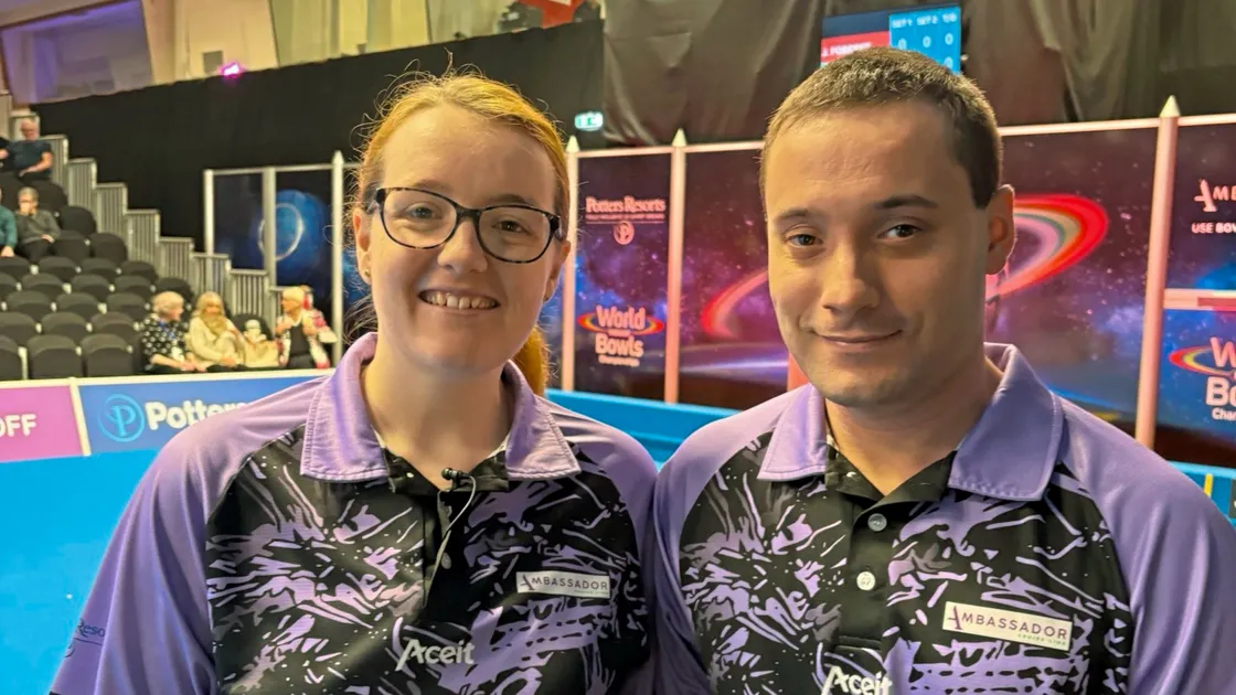 The husband-and-wife combination have been learning from some of the world’s most experienced umpires at World Indoor Bowls Championships