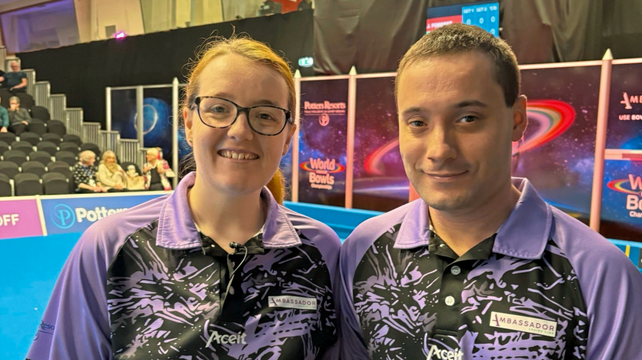 Bonsalls get a taste of indoor bowls’ biggest stage