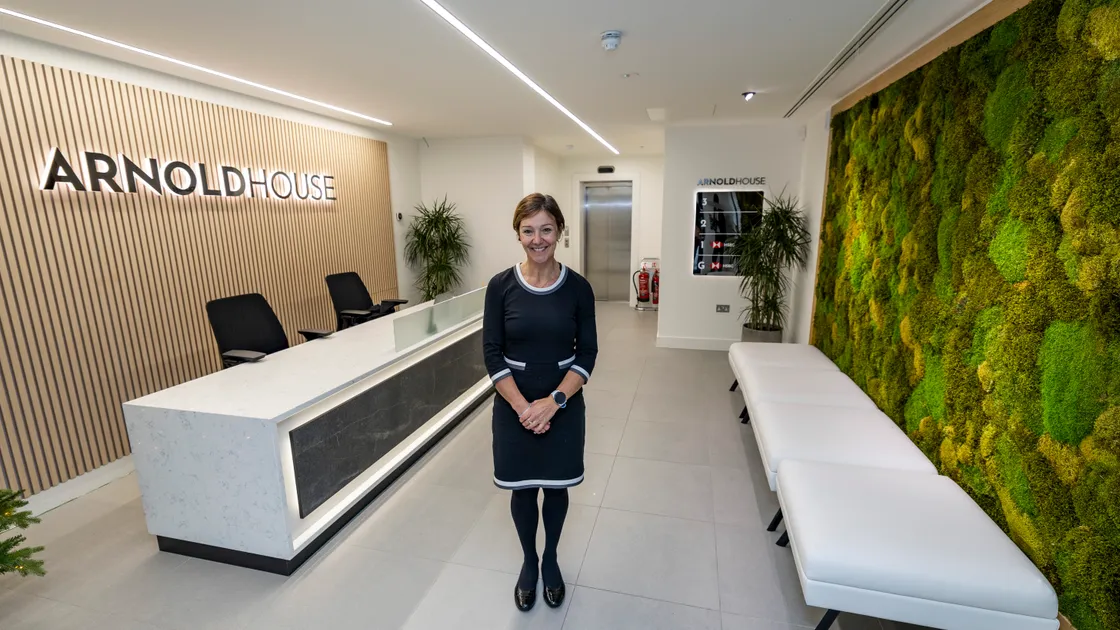 Watts Property managing director Jo Watts in the newly-refurbished Arnold House on St Julian’s Avenue