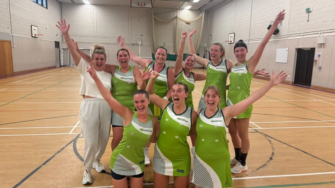 Specsavers Lightning Flash celebrate their win over ZenZero Orange.