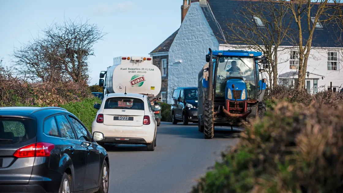 The airport diversion takes motorists around the back of the airport through Le Gron while cabling upgrades take place between Le Bourg and Le Chene. (Picture by Peter Frankland, 32962853)