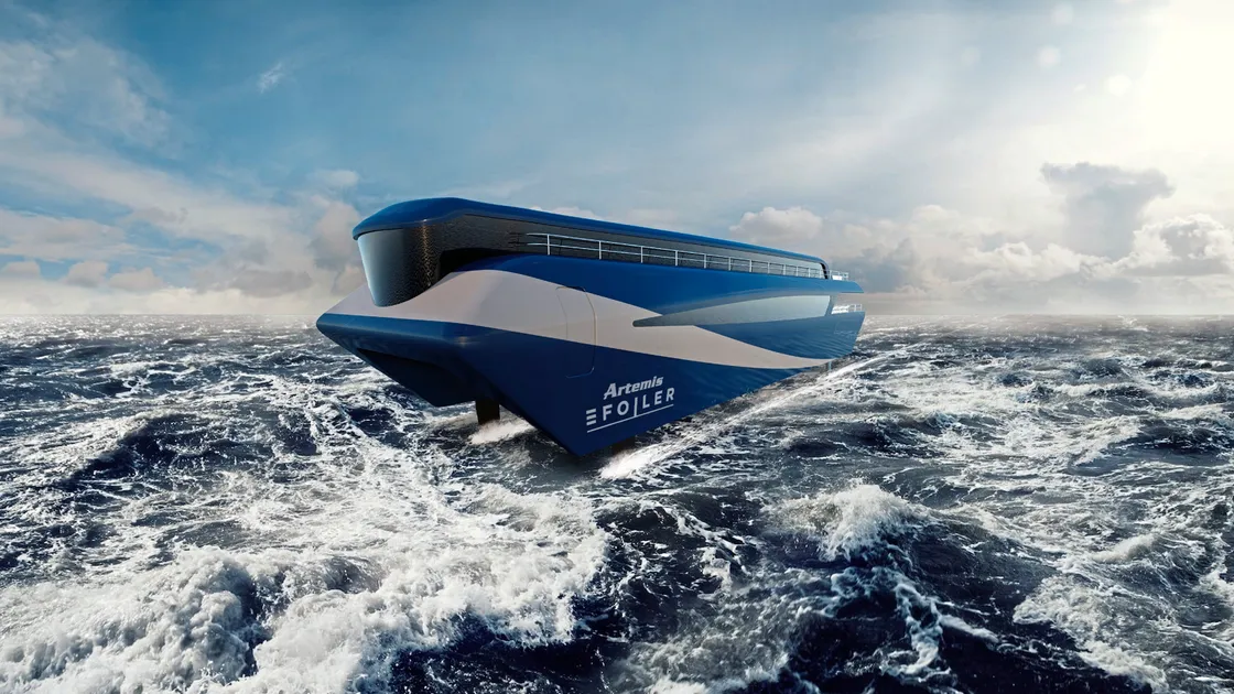 The new electric-powered ferry that could be operated by Condor Ferries which has joined forces with a maritime consortium to operate the craft. (30717306)