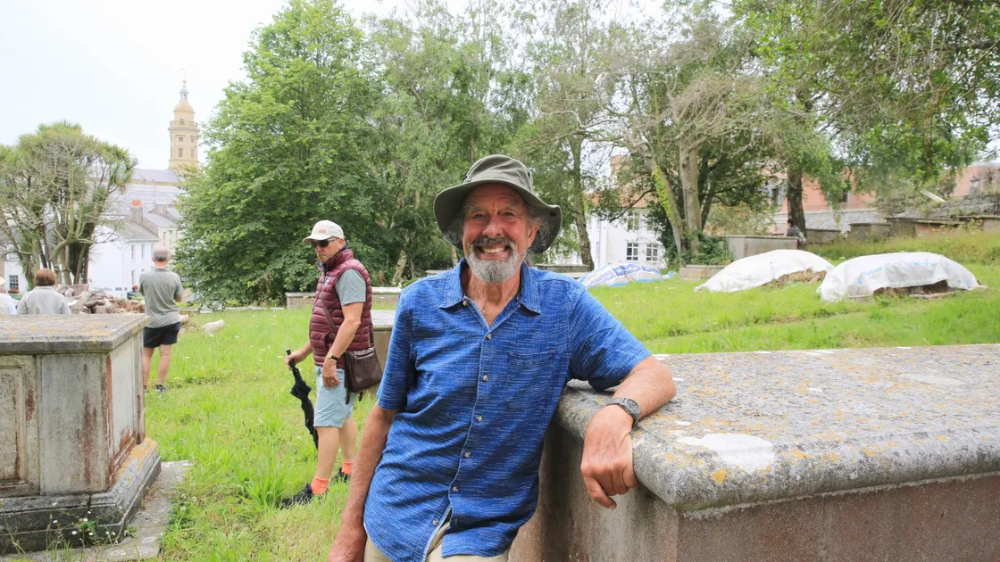 Volunteer John Lihou at the Brothers’ Cemetery open day. (Picture by Adrian Miller, 28484352)