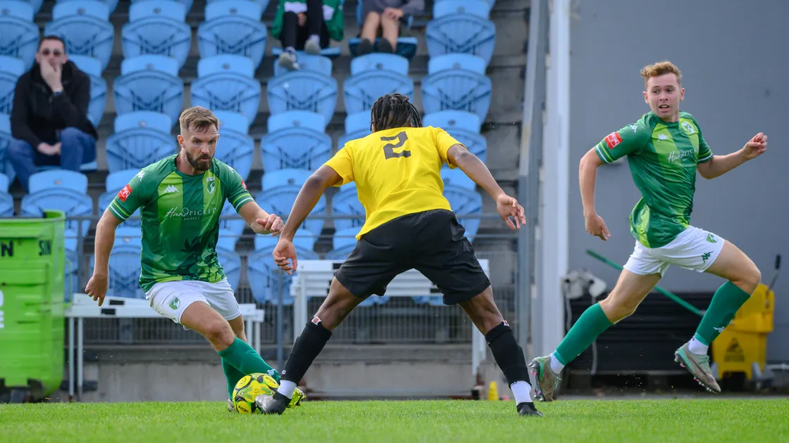 Matt Loaring scored the winner for Guernsey FC at Horndean on Saturday. (Picture by Andrew Le Poidevin, 33539759)
