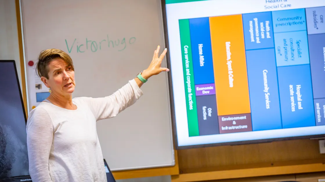 States Treasurer Bethan Haines explaining the need for a review of the tax system at a media briefing. She features heavily in a campaign to explain the changes to islanders. (Picture by Sophie Rabey, 29993773)