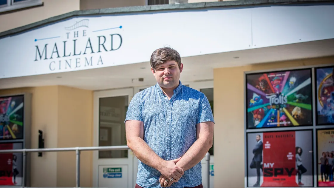 General Manager at the Mallard Cinema, Daniel Phillips, talks about how the venue will soon be re-opening after the Coronavirus Lockdown, minding social distancing regulations. 27-05-20 (Picture by Sophie Rabey, 28309246)