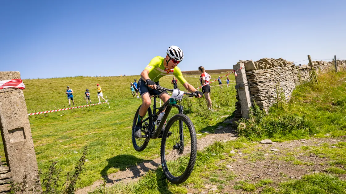 Mountain biking at the Orkney 2025 Island Games.