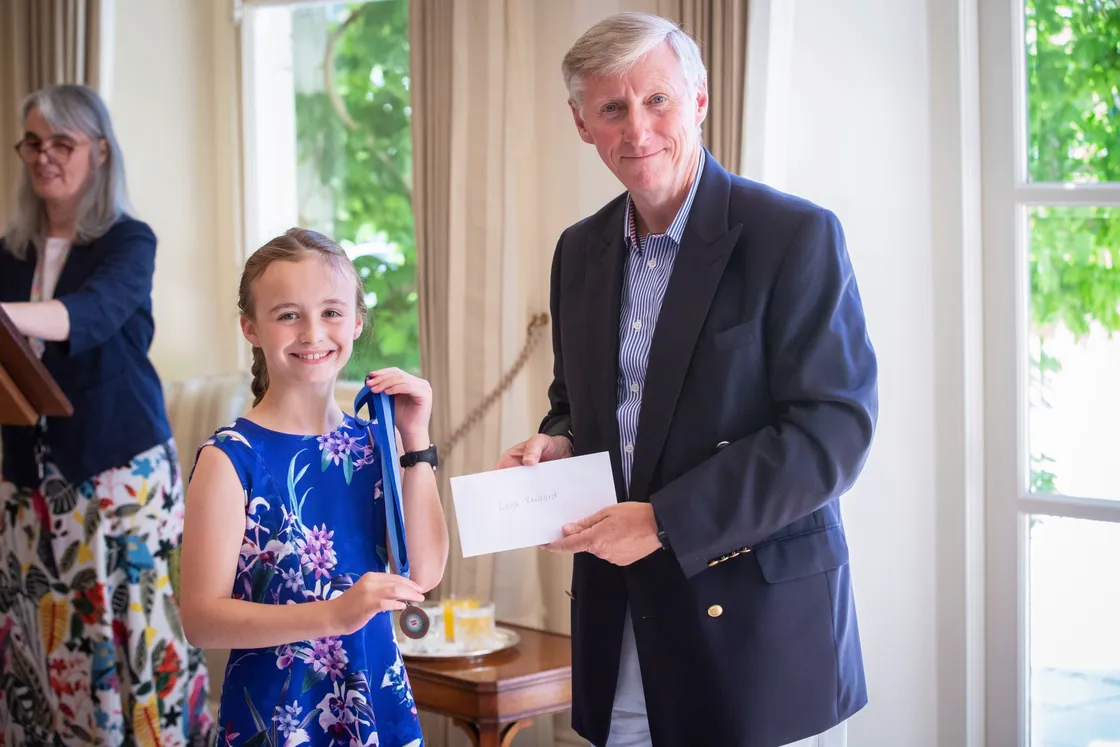 Picture By Peter Frankland. 29-06-20 Heritage 75 school poetry competition awards presentation at Government House. Lara Veillard. (28413329)
