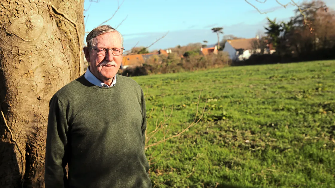 Howard Mauger is one of several neighbours opposed to the building of homes on the Les Blanches site in St Martin’s. (Picture by Peter Frankland, 20064701)