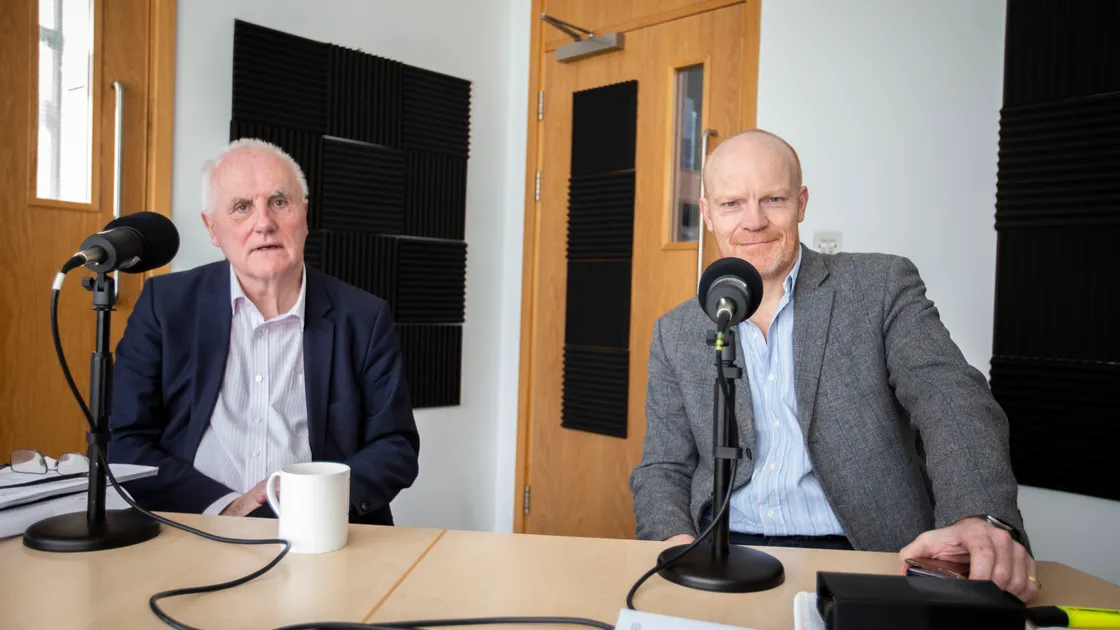 Deputies Peter Ferbrache, left, and Gavin St Pier told the Guernsey Press Politics Podcast about a compromise solution they had been discussing to resolve the tax debate impasse. (Picture by Luke Le Prevost, 31792949)