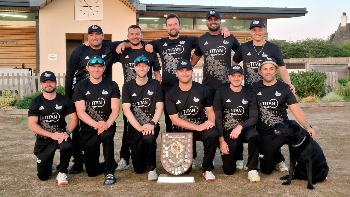 Indies have regained the Rozel Shield. Back row, left to right: Kieran Le Gallez, CJ Peatfield, George Martin, Adeesha Yapa, Joe Marshall. Front row: Ryan Harris, Tom Nightingale, Matt Stokes, Nathan Le Tissier, Zak Damarell, Sean Donaldson.