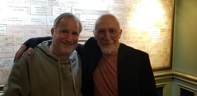 Author Jay Nachman (left) with Graham Parker, after a concert in 2025